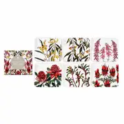 Ashdene Dining Kitchen Floral Emblems Cork Back Coasters Set 6