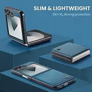 Phone Case For Samsung Galaxy Z Flip 6 Z Flip 5 Back Cover Magnetic Support Wireless Charging Card Slot Retro TPU PU Leather