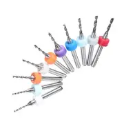 1/8" Shank 1.1mm-2.0mm Tungsten Carbide CNC Precision Micro PCB Drill Bits 1-Set