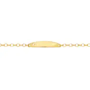 9ct Gold 16.5cm Solid Belcher I.d. Bracelet