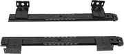 2 Pcs Cold Rolled Steel Keyboard Slide Rail Bracket - Height, Slip Pad, Design for Computer Desks - for Keyboard Storage (Black)