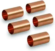 5 Pack of 5/16" x 5/16" OD C x C Copper Coupling with Dimple Tube Stop