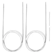 2pcs 39.37" Circular Knitting Needles US 3/3.0mm Needles 5.51" Short