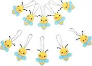 GLSTOY 10pcs Bee Pendants for Keychains Pvc Bee Charms Decor for Backpacks Stylish Party Accessory