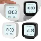 Alarm Clock Bedside Clock LCD Display Temperature Humidity Clock Alarm Clock