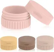 Travel Containers for Toiletries, Small Silicone Cream Jars Travel Size Containers Leak-proof Travel Essentials with Lid for Cosmetic Face Body Cream Medicines,for Lotions, Cream, Slime Samples