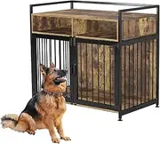 Modern Furniture-Style Crates Dog Crate, Heavy Duty Super Sturdy Dog Kennels, for Small/Medium/Large Dog, Anti-Chew, with Storage Side End Table