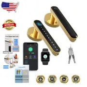 Gold Fingerprint Smart Door Lock with App Control - Keyless Entry Solution