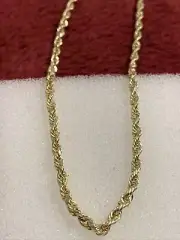 Holiday Special 18 Inches Yellow Gold 2mm Rope Chain Lobster Lock Not Scrap
