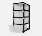 4 Drawer Storage Unit on Wheels Storage Organization Container Tub Home Clothes*