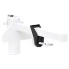 For Balcony Umbrella Clamp White 38mm Steel Holder Sunshade Bracket
