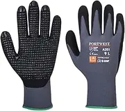 Portwest unisex DermiFlex Plus Gloves, Grey/Black, Medium