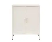 Sweetheart Metal Locker Storage Shelf Organizer Cabinet Buffet Sideboard White