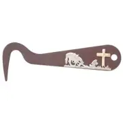Kelly Silver Star Cowboy Prayer Antique Brown Hoof Pick
