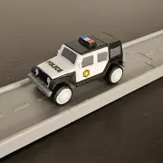 Police Cop Truck Jeep NEW Road To Gold Driven Battat Pocket Micro Toy Car