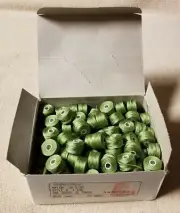 Box of 144 Bobbins Green Anefil Nylon 22 Yards 54664 T135 NEW American & Efird