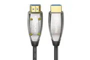 Cruxtec HDMI 2.1 8K Ultra-HD Active Optical Fiber Male Cable 50m 48Gbps Silver