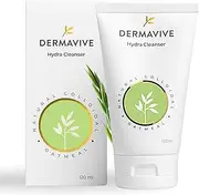 Dermavive Hydra Cleanser – Gentle Daily Face Wash for Dry, Sensitive Skin with Colloidal Oatmeal & Vitamin E – Soap-Free, pH-Balanced Cleanser – 120ml / 4.05 fl oz