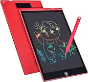 LCD Writing Tablet 12 Inch Colorful Drawing Tablet for Kids, 4~12 Girls Toys Gifts Erasable Reusable Writing Pad, Educational Christmas Brithday Toy for Children Doodle Board (Red)