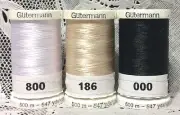 3 NEW Different GUTERMANN 100% polyester embroidery thread 547 yards Spools