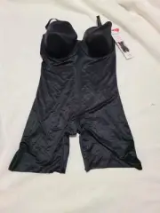 Spanx Red Hot NWT Black One Piece Bodysuit Sz 2x/2TG Strapless Or Not Cupped