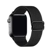 ZUSLAB Nylon Elastic Strap for Apple Watch iWatch Band Series 6 5 4 3 2 1 42mm 44mm - Black