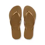 HAVAIANAS SLIM 女 銅色 哈瓦仕 人字拖 細帶 海灘鞋 舒適 拖鞋 4000030-1856W