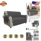 Elegant Waterproof Loveseat Cover - 2 Cushion Sofa Protector with Elastic Straps