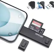 SD MicroSD Card Reader for iPhone 15 Pro Max, USB 3.0 / Type C/Micro USB OTG