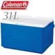 【Coleman 美國 31L 置物型冰桶 藍】行動冰箱/保冷冰箱/拉桿式行動冰箱CM-1330JM000/悠遊山水