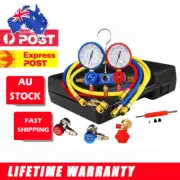 AC Refrigeration A/C Manifold Gauge Set R134A R12 R22 R502 Air Conditioning BLK