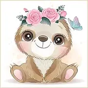 WOWDECOR Diamond Painting Monkey Butterfly Animals Rose Flowers Full Drill, DIY 5D Diamond Art Kit Embroidery Mosaic 30x30cm
