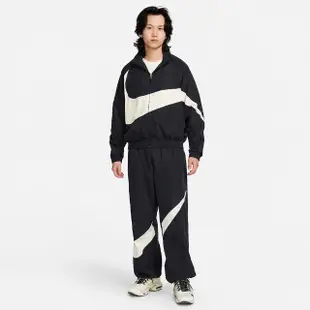 【NIKE 耐吉】外套 男款 運動外套 風衣外套 AS M NK SWOOSH WVN JKT 黑白 FB7878-010