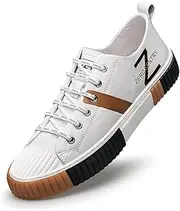 [ZRO] Men's Leather Sneakers, Casual and Fashion Shoes for Men'S03300