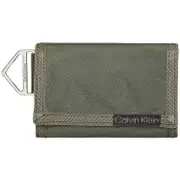 【Calvin Klein】47400680253 UTILITY SNAP WALLET 尼龍 三折 短夾 (綠色)