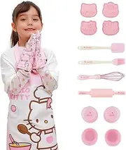 CHEFMADE Hello Kitty Kids Baking Set with Gift Box, 15Pcs Kitchen Combo Kit for DIY baking