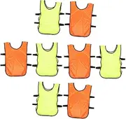 8Pcs Sports Pinnies for Breathable Soccer Basketball Vests Lightweight Quick Dry Training Bibs Machine Washable for Team Sports Fluorescent