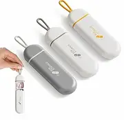 3 Pack Travel Pill Organizer,3 Compartments Waterproof Portable Pill Case for Pocket Purse Medicine Vitamin Container,Small Pill Box for Office, Temporary Travel