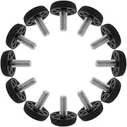 sourcing map M10 x 25 x 35mm Screw on Leveling Feet Adjustable Leveler Floor Protector for Home Furniture Desk Table Sofa Leg 12 Pack