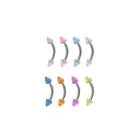 Eyebrow Ring UV Light Bead Ends 16G Cartilage Ear Piercing Tragus Daith