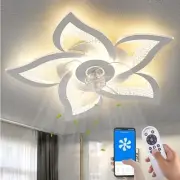 Ceiling Fan with Lights Remote Control, White Personalized Ceiling Fan with