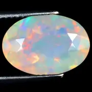 2.99 ct Remarkable Oval (13 x 9 mm) Un-Heated Ethiopia Rainbow Opal Gemstone