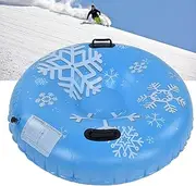 Snow Tubes,for Sledding,Inflatable Ski Ring Made of Environmental PVC,450Lbs Load,with Handle,Snow Sleds for Kids and Adult,Light Blue