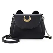 Guapabien Cat Shape Crescent Detachable Strap Rivet Shoulder Messenger Bag for Women