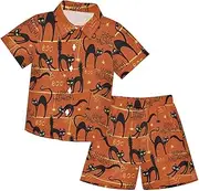 [Caihoyu] Toddler Baby Boys Short Sleeve Shirt Top+shorts Suits Toddler Kids Baby Boys Infant Little Boy Gift