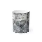 Color Morphing Mug, Heart on Stone Design - Heat Sensitive Ceramic Cup, Romantic