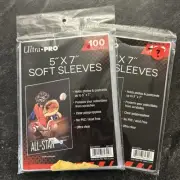 New 100+ ULTRA PRO 5” x 7” Soft CARD SLEEVES Acid-free PVC-free