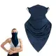 【活力揚邑】冰絲涼感防曬抗UV吸濕排汗三角頭巾面罩-藍黑