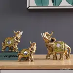 💪購給力💪泰國樹脂工藝品大象新品傢居用品三衹象 創意INS裝飾品大象擺件