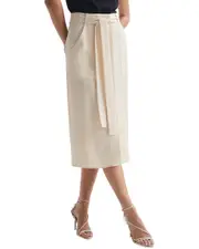 Reiss Dani Button-Up Slip Skirt